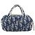 Borsa a mano Christian Dior Trotter Canvas pile Blue Auth 205261 - vista 2