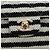 Borsa a tracolla CHANEL Matelasse 25 Chain Canvas White Gold CC Auth 206278SM Bianco D'oro - vista 22