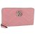 GUCCI Langbeutel aus Leder Rosa Silber 443123 Auth 205414M Pink