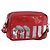 Miu Miu Schultertasche Leder Pailletten Rot Silber Auth 167643A