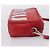 Miu Miu Schultertasche Leder Pailletten Rot Silber Auth 167643A - Ansicht 4