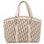 Christian Dior Trotter Canvas Handtasche Beige Silver Auth 201379M Silber - Ansicht 2