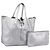 Tiffany & Co. Hand Bag Leather Silver Auth 206887A Silvery