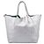 Tiffany & Co. Hand Bag Leather Silver Auth 206887A Silvery - view 2