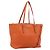 Saco Tote Miu Miu em Couro 2way Laranja Tom Dourado Auth BA16090