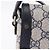 Bolsa de Ombro GUCCI GG Supreme PVC Navy Silver 625615 Auth ka6531V Prata Azul marinho - vista 3