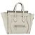 Céline CELINE Luggage Mini Shopper Hand Bag Leather Ivory Silver Auth LN052V Argento Crudo