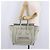 Céline CELINE Luggage Mini Shopper Hand Bag Leather Ivory Silver Auth LN052V Argento Crudo - vista 27