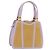FENDI Handtasche Leder Lila Goldton Auth BA16086