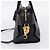 Borsa a mano Miu Miu con fiocco frontale in pelle 2way Black Gold Auth am12684V Nero D'oro - vista 4