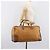 Bolsa Boston LOEWE em couro bege dourado autêntica bs37201 - vista 22