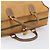 Bolsa Boston LOEWE em couro bege dourado autêntica bs37201 - vista 7