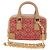 LOEWE Amazona Nano Shoulder Pouch Canvas 2way Beige Gold Auth 206378M Dorado - vista 13