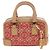 LOEWE Amazona Nano Shoulder Pouch Canvas 2way Beige Gold Auth 206378M Dorado - vista 2