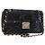 Sac à épaule à chaîne Gianni Versace en cuir verni Noir Or Auth bs37461 Doré