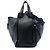 Bolsa Satchel Hammock Large em couro preto LOEWE