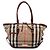 Borsa Tote Burberry Small House Check Canvas Bridle Salisbury Marrone