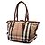 Borsa Tote Burberry Small House Check Canvas Bridle Salisbury Marrone - vista 2