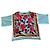 Dolce & Gabbana Seidentop mit Rosenprint Blu Mediterraneo Braun Pink Rot Grün Hellblau