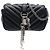Autre Marque Borsa a catena Black Saint Laurent Baby Chevron Sheepskin Monogram Classic Punk Nero