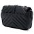 Autre Marque Borsa a catena Black Saint Laurent Baby Chevron Sheepskin Monogram Classic Punk Nero - vista 2