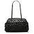 Borsa Bowling Chanel Chic Quilt in vitello iridescente matelassé nera Nero