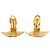 Pendientes de clip Chanel CC chapados en oro en forma de rombo Dorado - vista 3