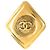 Chanel CC vergoldete Brosche in Rautenform Golden