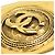 Chanel CC vergoldete Brosche in Rautenform Golden - Ansicht 10