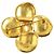 Broche trèfle Chanel CC plaquée or doré - vue 3