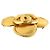 Broche trèfle Chanel CC plaquée or doré - vue 5