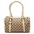 Bolsa Boston Gucci GG Canvas Abbey D Ring Bege