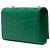 Autre Marque Borsa a tracolla Saint Laurent Kate Tassel Small in pelle embossed croc verde con monogramma - vista 2