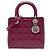 Bolsa Lady Dior Medium em couro envernizado Cannage Rosa