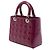 Bolsa Lady Dior Medium em couro envernizado Cannage Rosa - vista 2
