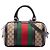Bolso Boston Satchel Gucci Small GG Canvas Web Joy Beige