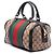 Bolso Boston Satchel Gucci Small GG Canvas Web Joy Beige - vista 2