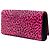 Autre Marque Clutch Saint Laurent in pelle rosa con stampa leopardata e monogramma Cassandre - vista 2