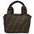 Bolsa Fendi Mini Zucca Canvas Castanha Marrom
