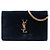 Autre Marque Borsa a tracolla portafoglio con catena Kate in camoscio blu con monogramma Saint Laurent