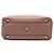 Borsa Satchel Burberry Medium in vitello marrone e House Check Banner - vista 3