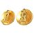 Gold Chanel CC vergoldete runde Clip-On Ohrringe Golden - Ansicht 2