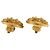 Gold Chanel CC vergoldete runde Clip-On Ohrringe Golden - Ansicht 6