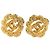 Chanel CC vergoldete Logo-Blumen-Clip-Ohrringe Golden