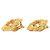 Chanel CC vergoldete Logo-Blumen-Clip-Ohrringe Golden - Ansicht 4