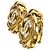 Chanel CC vergoldete runde Clip-On-Ohrringe mit Strass Golden - Ansicht 2