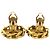 Chanel CC vergoldete runde Clip-On-Ohrringe mit Strass Golden - Ansicht 3