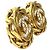 Chanel CC vergoldete runde Clip-On-Ohrringe mit Strass Golden - Ansicht 6