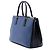 Prada Galleria Double Zip Satchel Medium Bicolor aus Saffiano Lux Blau - Ansicht 2