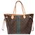 Borsa LOUIS VUITTON Neverfull in Tela Marrone - 104001 - vista 4